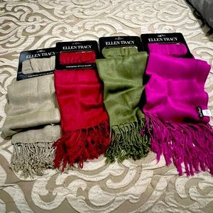 BRAND NEW, NEVER WORN Ellen Tracy Pashmina style scarves